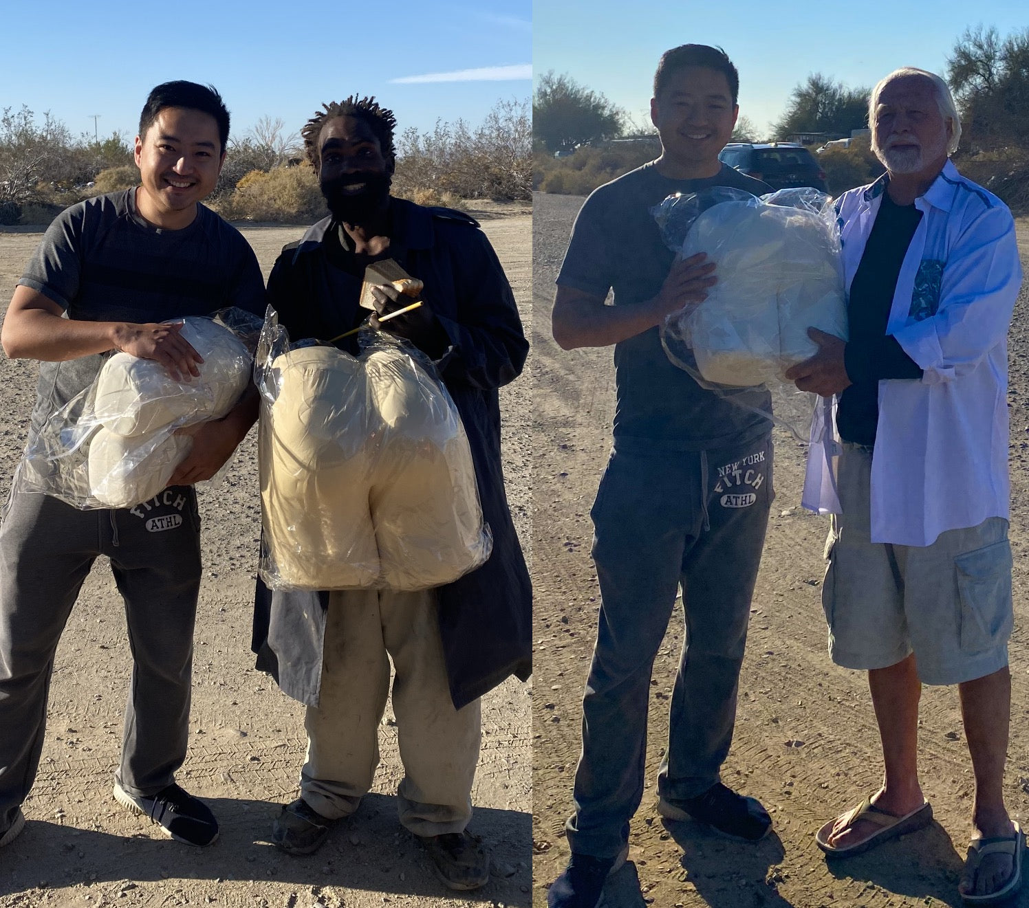 We went to Slab City and gave away our pillows...